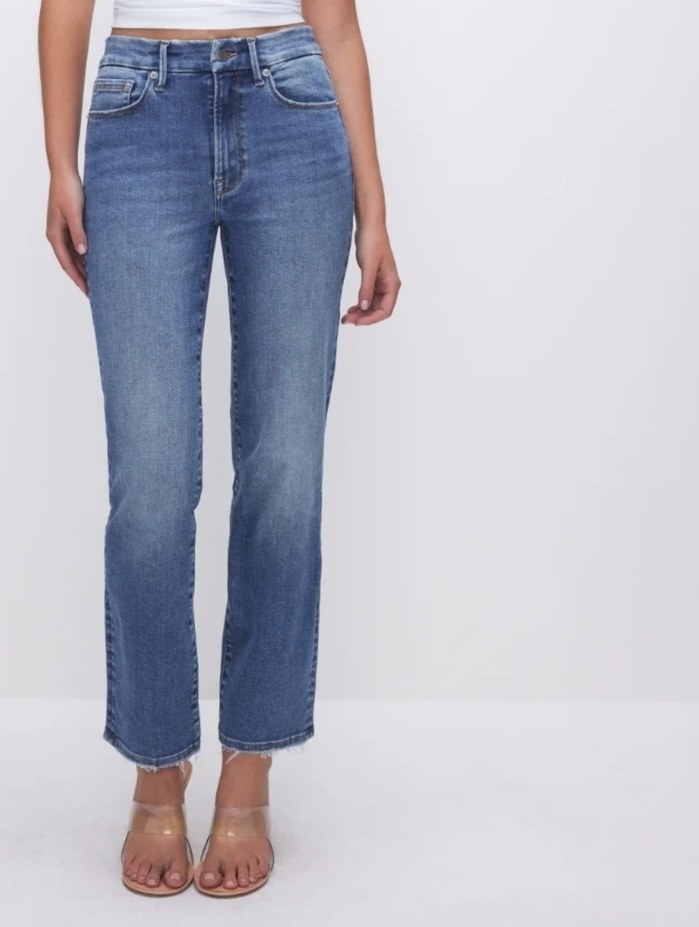 Good American Always Fits Good Legs Straight Jeans